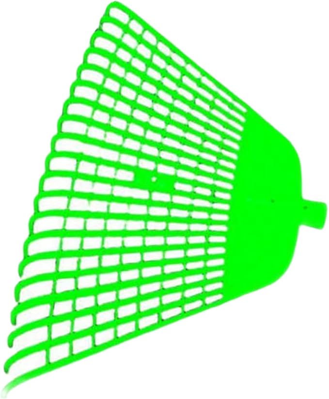 Lawn Rake Head Gardening Leaf Removal Tool Easily Install Heavy Duty with 20 for Patio Fallen Leaves Yard Flowers Beds , Green