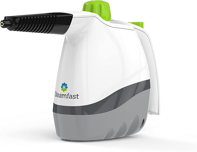 Steamfast SF-210 Handheld Steam Cleaner, 6 Accessories Included, 12-Foot Power Cord, Chemical-Free Steam, Heats Up in 3 Minutes, 6-Ounce Water Tank, Powerful Steam Removes Dirt, Grime, Grease and More