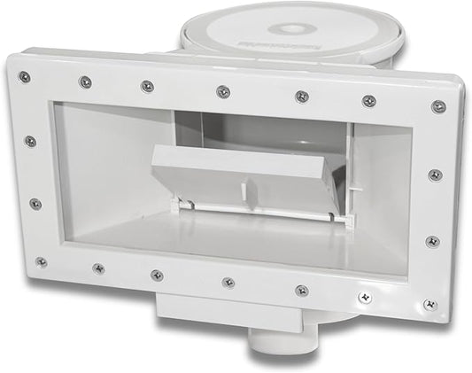 SWIMLINE HYDROTOOLS Standard Wide Mouth Above Ground Pool Skimmer Kit | ALREADY ASSEMBLED | ABS Construction | Pool Skimmer | Wide Mouth | Snap-In & Removable Weir | Above Ground Pool Skimmer