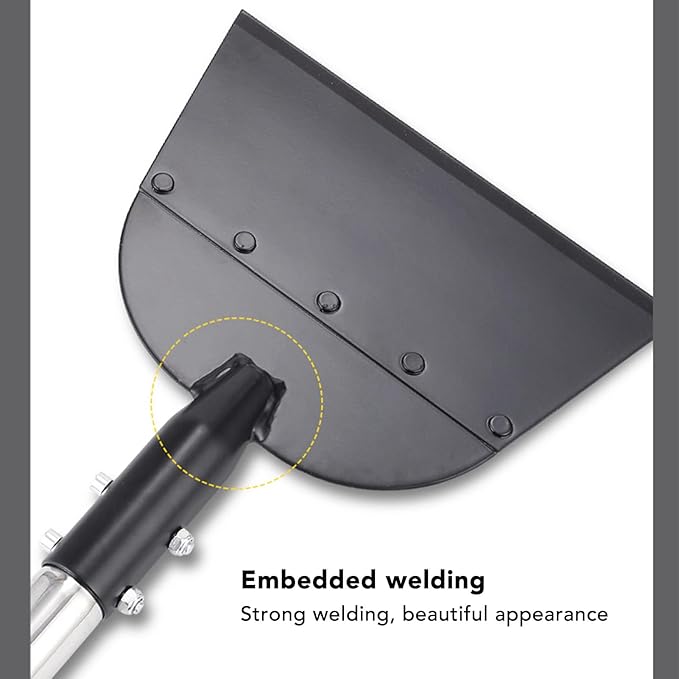 Snow Shovel, Flat Shovel, Heavy Duty Steel Snow Ice Shovel, Ice Scraper Tool for Driveway, Garden Cleaning Scraper, Ice Scraper for Road Outdoor Garden Lawn Cleaning