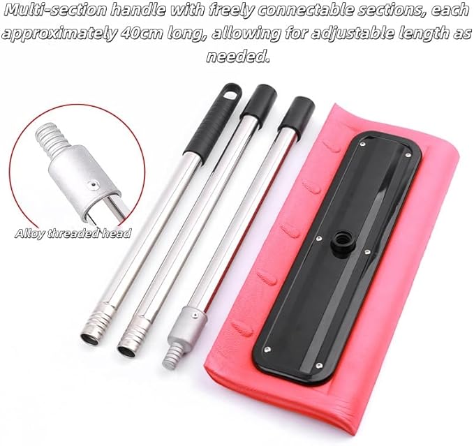 Roof Rake Snow Removal Tool, Snow Rake for House Roof, Adjustable Telescoping Snow Roof Rake, Foam Head Roof Snow Rake, Winter Cleaning Accessory, Rake Tool for Driveway Roof (3.6m)