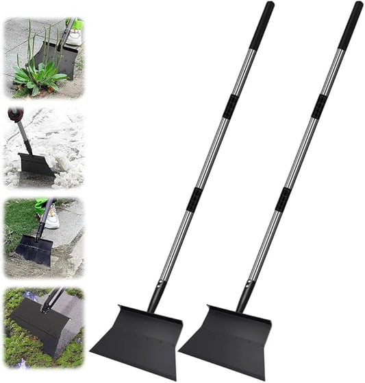 All-in-One Garden Scraper, 2026 New Heavy-Duty Weeding Snow Removal Tool Adjustable 65-inch Handle, Upgrade Ice Chopper for Driveway Multifunctional Cleaning Shovel Metal Tool (2, Black)