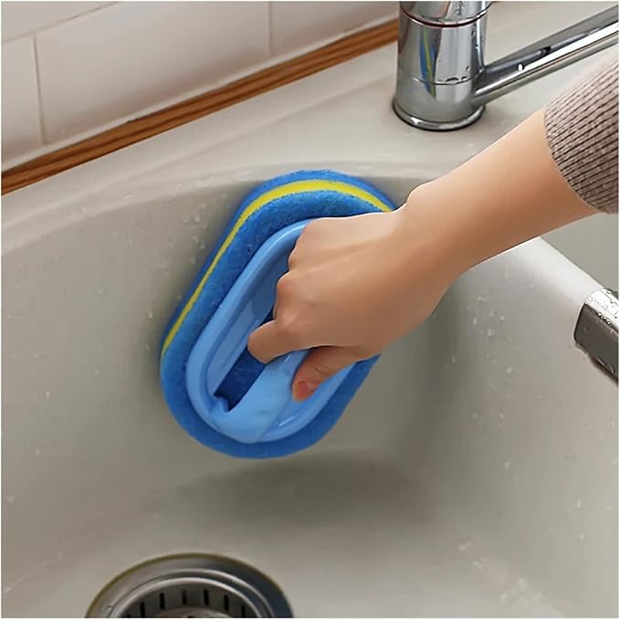 Kitchen Cleaning Bathroom Kitchen Glass Wall Cleaning Bath Brush Handle Sponge Bath BottomBathtub Ceramic Cleaning Tools