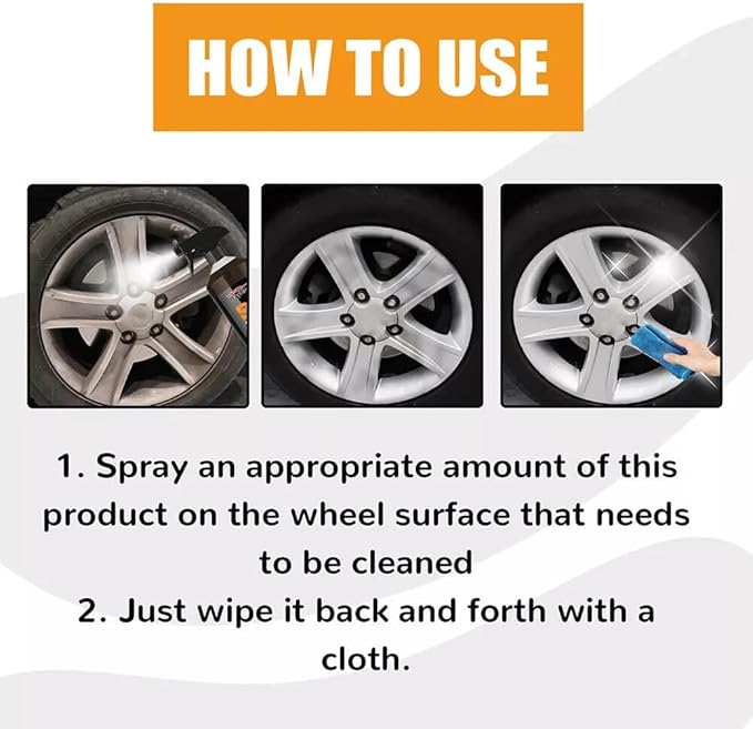 2025 Upgraded Bronze Bomber Wheel Cleaner, Tire Cleaner,- Safe on Chrome and All Wheel Finishes - Brake Dust, Dirt, Browning, Grease, and Grime Remover (US Stock) (8)
