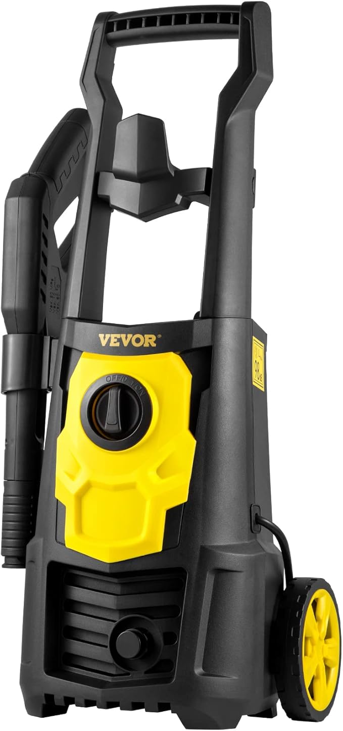 VEVOR Electric Pressure Washer, 2000 PSI 1.76 GPM, Portable Cleaner with 30ft Hose, Foam Cannon & 5 Nozzles for Cars, Patios, Fences - ETL Listed