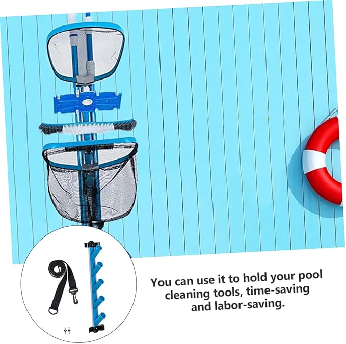BESPORTBLE 1set Pool Cleaning Bracket and Lightweight Swimming Pool Cleaning Tool Holder for Easy Accessory Organization Random Color