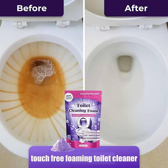Fizzclean Toilet Cleaner, Fizzclean Toilet Cleaning Foam, Foam For Sparkling Clean, Touch Free Foaming Cleaning Powder (2)