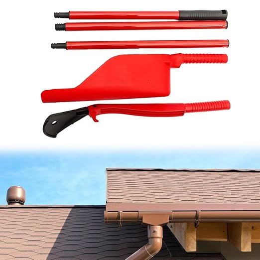 5-Piece Retractable Gutter Cleaning Tool Set - Effective Roof Garden Maintenance