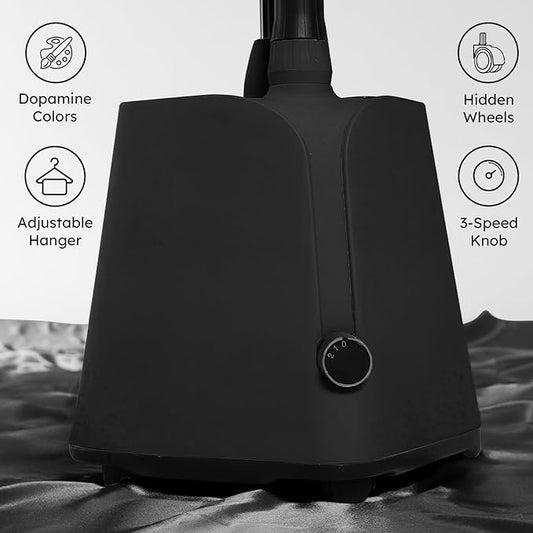 Colorful Standing Garment Steamer for Clothes, 2000W Professional Hanging Clothing Steamer with Stand, Commercial Cloth Fabric Steamers with 1.8L Water Tank for 45min Steaming, Blackcurrant