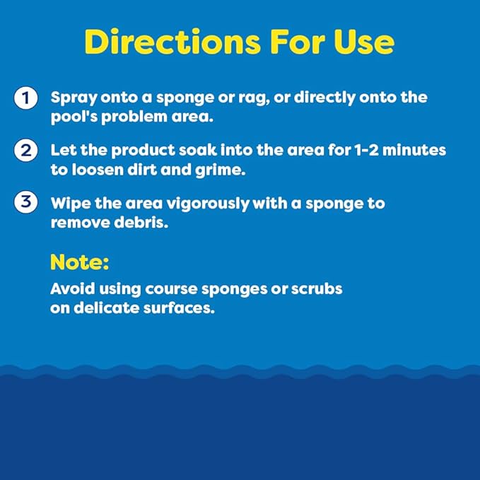 In The Swim Super Pool Tile and Vinyl Cleaner - Oil and Grime Remover - Alkaline Based - 1 Quart - 2 Pack