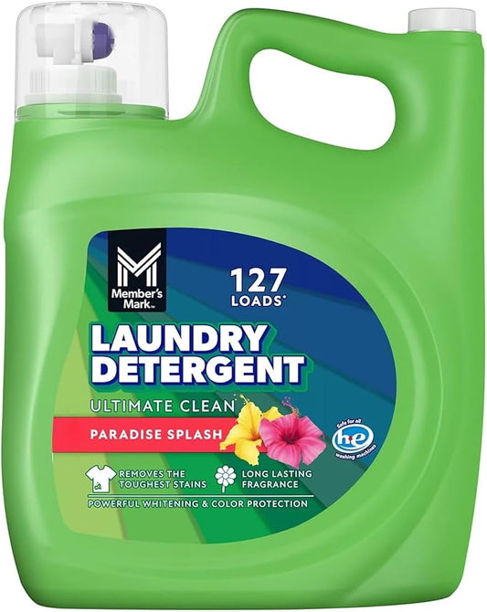 Member's Mark Liquid Laundry Detergent, Paradise Splash, 196 Fl Oz (127 Loads)