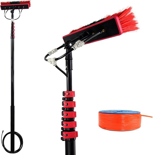 Window Cleaning Kit Window Cleaning Pole Water Fed Telescopic Brush 3.6M-11M Photovoltaic Panel Cleaning Tool 35Cm Brush Head for cleaning photovoltaic and solar panels