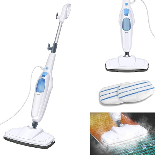 Electric Cleaner Floor Hot Steam Mop 1500W Floor Steam Cleaner 5-in-1 Tile Cleaner Hard Wood Floor Cleaner MultiPurpose Handheld Steam Cleaner with 2 Washable Microfiber Pads