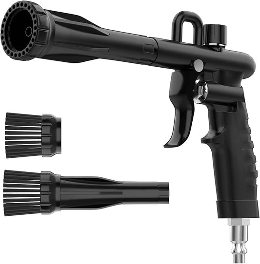 Air Cleaning Gun for Car Interior Detailing, High Pressure Air Blower Auto Detailing Tool for Quickly Blasts Dirt and Dust, Air Blaster for Car Detailing, Black