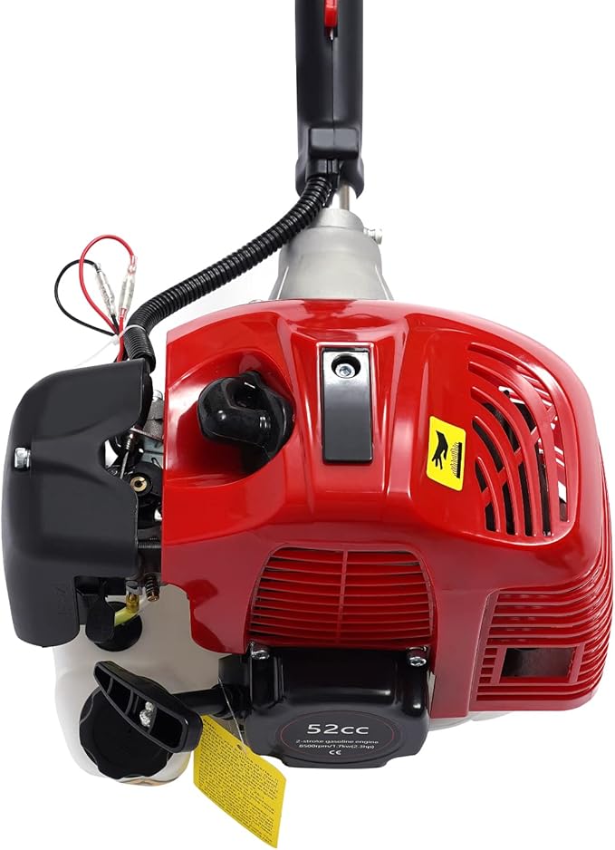 Sweeper Machine, 52cc Gas Power Sweeper 2 Stroke Handheld Broom Sweeper 2.3HP Gasoline Engine Power Broom Brush Clear with Air Cooled Motor EPA Engine for Cleaning Driveway Turf Lawn Snow Garden
