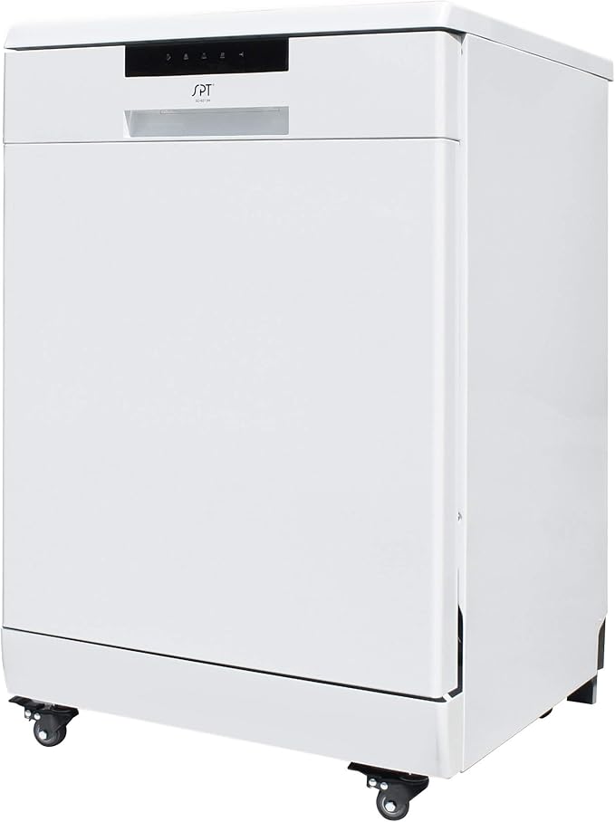SPT SD-6513W Energy Star 24″ Portable Stainless Steel Dishwasher – White