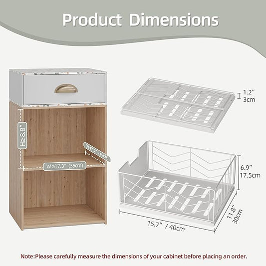 NETEL Pull Out Cabinet Organizer, 4 Pack No Drill Slide Out Drawers for Kitchen Cabinets, Metal Pantry Pull Out Shelves, Kitchen Cabinet Organizer, Pull Out Home Organizers,11.8"W X 15.7"D X 6.9"H