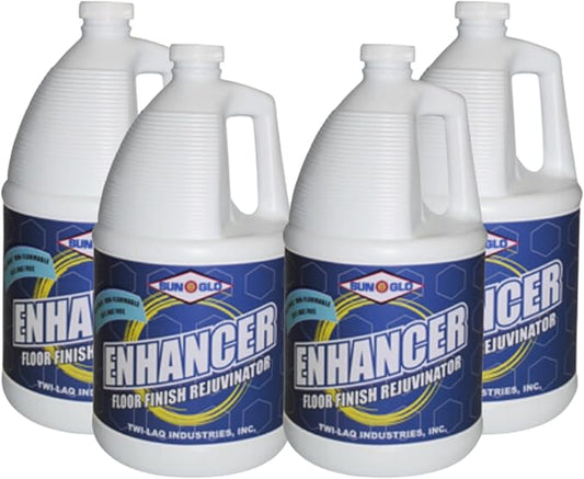 SunGlo Enhancer - Rejuvenate Floor Finish, Spray Buff for Floors Cleaning Supplies, Hardwood Floor Polish (4x1 Gallon Case)