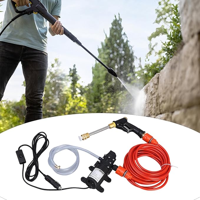 Hose Pressure Nozzle - Power Spray, jat Wash guun | High Flow Cleaning Tool with Pump Hose Bottle for Car Wash Pet Bath Outdoor Yard Patio Deck Plants Rinse Window Driveway Lawn Irrigation Aid