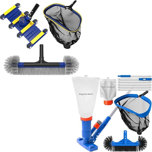 Poolvio Premium Pool Cleaning Kit: Inground & Above-Ground Bundle