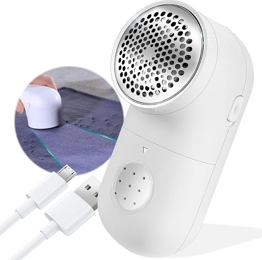 Fabric Shaver, USB Rechargeable Lint Remover for Clothes, Sweater | Cordless Clothes Defuzzer, Portable Sweater Shaver to Trim Pills from Clothes, Sweater, Furniture, 2.0 Pro, Beige by Garstor