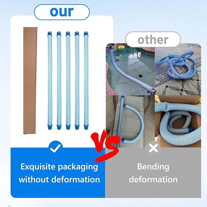 One Year Warranty 9 Pack R0527700 Pool Cleaning Vacuum Hoses，Fast Twist Lock Hose Replacement Kit Compatible with MX6,X7,T3,T5 Swimming Pool Cleaner