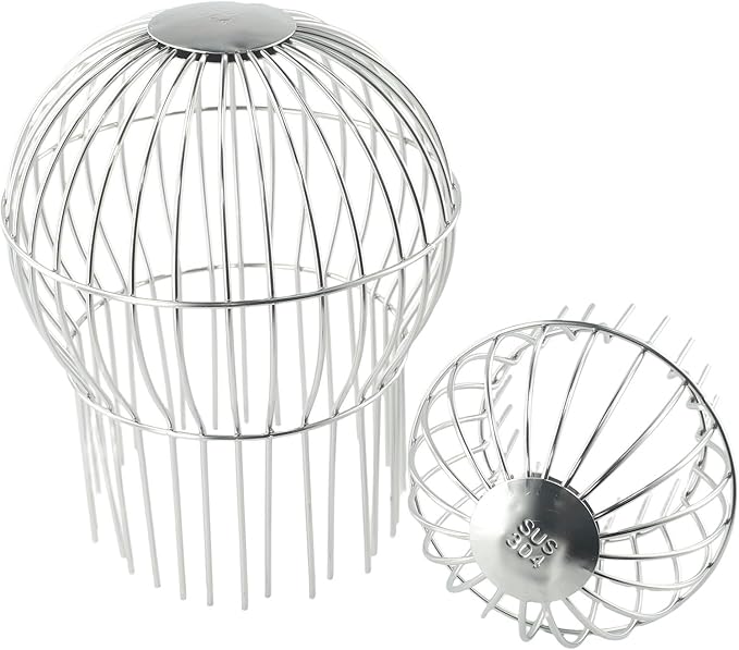 304 Stainless Steel Drain Filter Strainer, Anti-Blocking Round Downspout Mesh Cover for Roof Gutter Cleaning Tool(50MM)