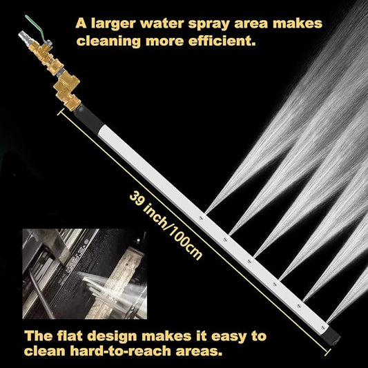 39 Inch Portable Radiator Cleaning Wand with Air Pipe Quick Connector, 4500 PSI High Pressure Radiator Cleaning Tool, Stainless Steel Radiator Flush Water Tank Cleaner for Household Cars Trucks SUV RV