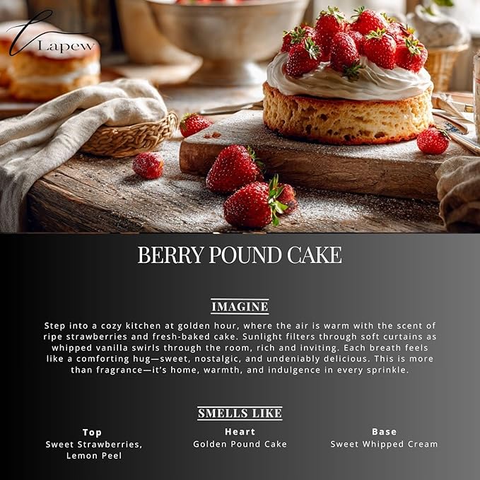 Lapew Berry Pound Cake Bundle – Carpet Deodorizer Powder & Scented Mop Soap Set – Odor Eliminator for Pet-Friendly Homes (Strawberry Pound Cake)