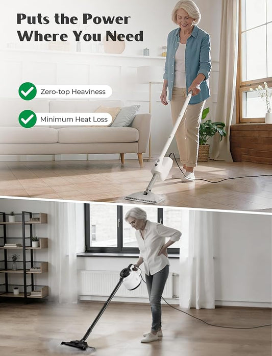 10-in-1 Steam Mop, Detachable Handheld Steam Cleaner, Multi & Up Steamer for Cleaning with 350ml Tank,10s Heat-Up, 23Ft Cord, 248°F 1200W Powerful Floor Steam Mop for Hardwood Floors, Grout, Carpet