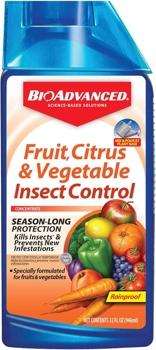 BioAdvanced Fruit, Citrus & Vegetable Insect Control for Edible Gardening, 32 oz