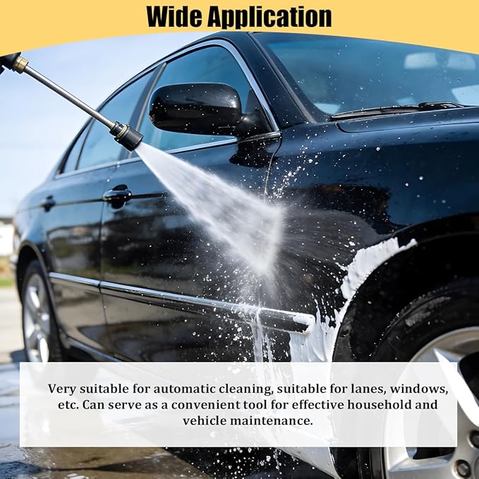 Zpana Car High-Pressure Washer Gun, 4350 PSI Max Vehicle Cleaning Power Washer Gun with 1/4" Outlet Quick Connect, M22-14 Thread Auto Washing Pressure Sprayer Tool, Universal for Vehicle