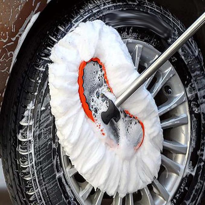 Car Wash Brush Soft Dust Removal Wash Mop Cleaning Tool with Telescopic Handle Car Wash Brush Mop Cleaning Tool with Long Handle Kit Car Mop Brush for Cars RV Truck