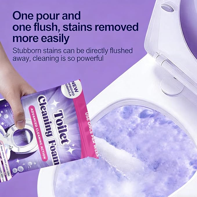 Upgrade Toilet Bowl Cleaner, for Sparkling Clean, Touch Free Foaming Cleaning Powder (2pcs)