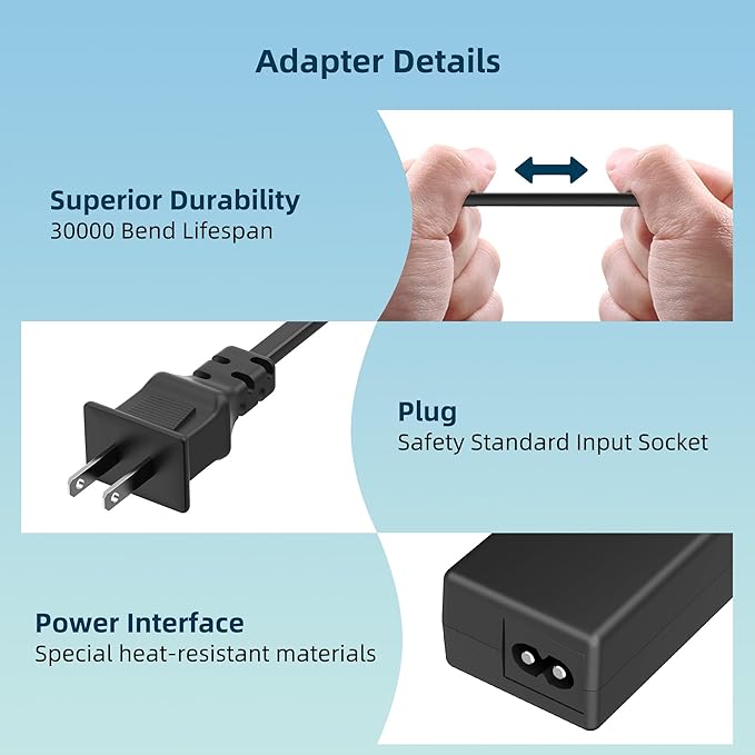 AC/DC Adapter Charger Compatible with Aiper Seagull Pro Lite Cordless Robotic Pool Cleaner 29.4V 3A Power Supply Cord Mains PSU
