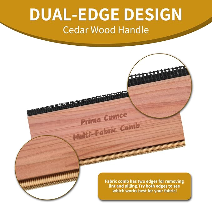 Cashmere Comb ?€? 100 x 44 x 10mm Multi-Fabric Shaver for Clothing ?€? Durable Cedar Wood Comb with Metal Pick ?€? Easy to Use and Portable Fiber Cloth Pilling Remover Ideal for Sweaters, Fuzz - Image 5
