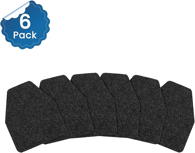 6 Pack Commercial Urinal Mats, Non-Slip Urinal Floor Mat for Men's Bathroom, Washable Rubber Urinal Pads for Business Bathroom
