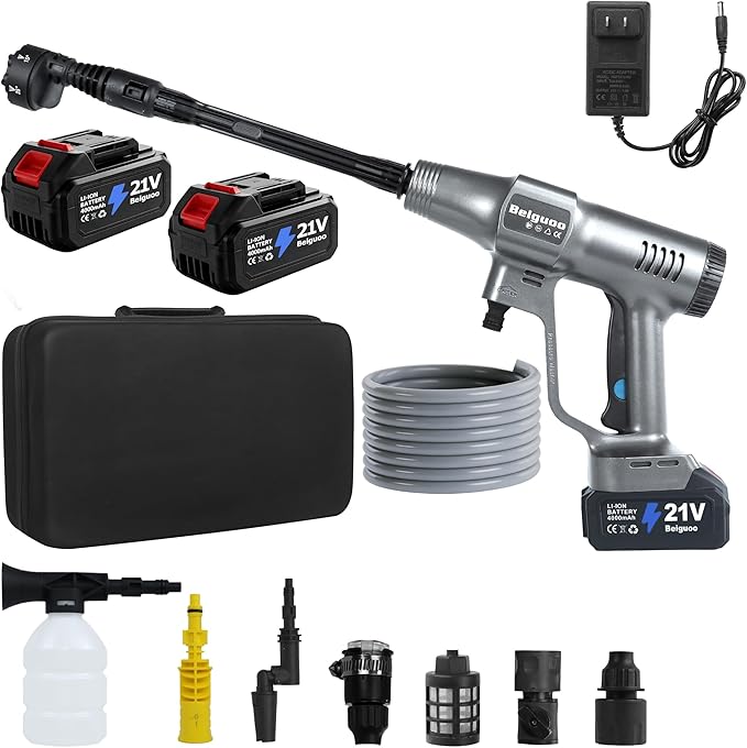 Cordless 1450 PSI Pressure Wassher Brushless, 2 * 4000mAH Batteries