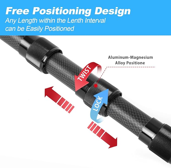 DOBEN Carbon Fiber Pool Pole, Professional Ultralight Pool Poles 4.6 to 15 FT, Telescoping Lightweight Pool Cleaning Pole, Heavy Duty Pool Pole for Skimmer Net, Brush, Vacuum Head 15FT