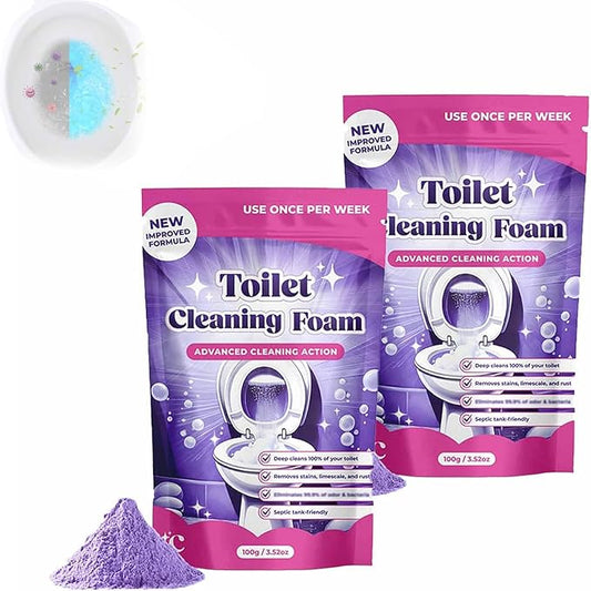 Fizzclean Toilet Cleaner, Fizzclean Toilet Cleaning Foam, Foam For Sparkling Clean, Touch Free Foaming Cleaning Powder (2)