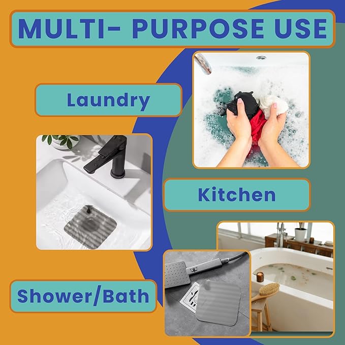 Travel Laundry Detergent Sheets with Universal Sink Stopper ?€? 50-Count Travel Detergent Sheets and Flat Silicone Sink Stopper for Sink Washing in Hotels, Cruises & Camping