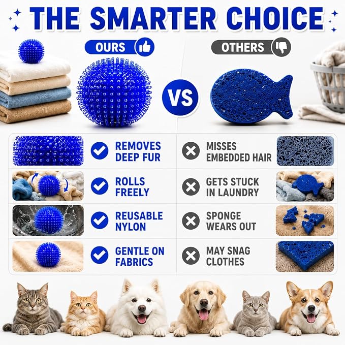 Pet Hair Remover for Laundry, Reusable Hair Catcher Balls for Pet Homes | Built for Heavy-Shedding Homes, Captures Human & Pet Hair in Washer & Dryer Loads for Clothes, Towels & Bedding, 12PCS - Image 6