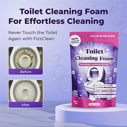 Fizzclean Toilet Cleaner, Fizzclean Toilet Cleaning Foam, Foam For Sparkling Clean, Touch Free Foaming Cleaning Powder (1)
