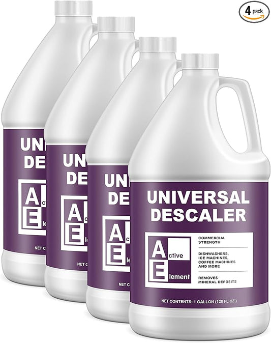 Universal Descaler - 4 Gallon - Commercial Grade Delimer for Dishwasher - Ice Machine Cleaner and Coffee Pot Descaler - Steam Tables - Hand Descaling