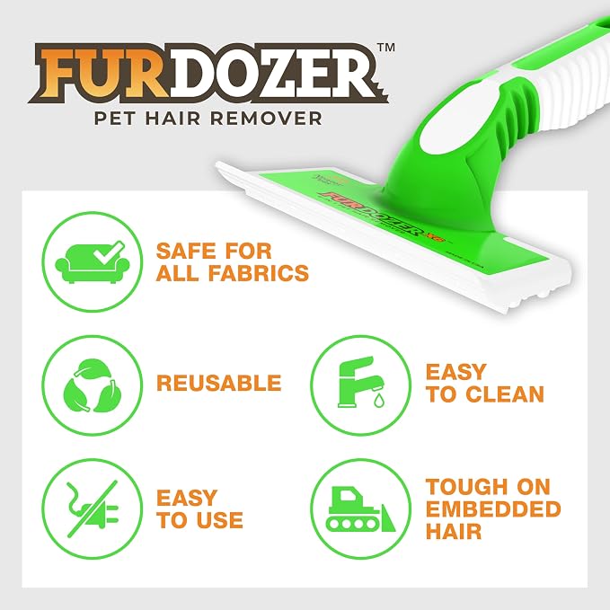 FurDozer Pet Hair Remover & Auto Detailing Tools - Cat & Dog Hair Remover for Carpets, Car Interiors, Couches, Bedding, & Pet Furniture (Green, (3 Pack) - X6, X3 PRO, X3 MINI) - Image 7