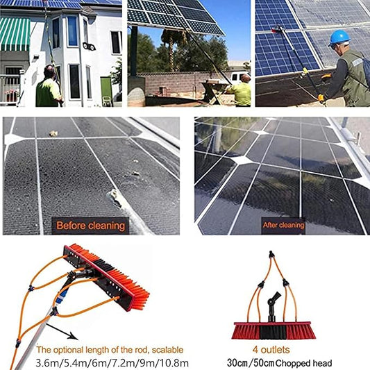 Water Fed Pole Kit,Window Cleaning Water Fed Poles Roof Cleaning Tools,Aluminum Outdoor Window Cleaner Hose,Cleaning Tool for Window Glass Extendable Cleaner Conservatory,6m/20FT
