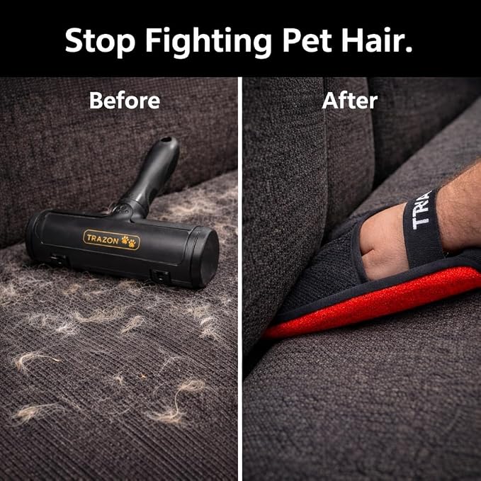 Pet Hair Removal System ?€? Reusable Lint Roller & Lint Remover for Pet Hair on Carpet, Couch & Furniture + Pet Hair Glove Brush ?€? Dog & Cat Fur Remover Tool for Car, Rugs & Clothing - Image 5