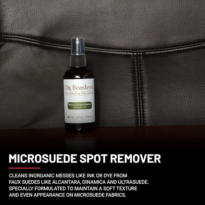 Dr. Beasley's Microsuede Spot Remover 32 fl oz - Specially Formulated for Faux Suedes, Preserves Softness, Wipe Away Ink, Dye Transfers, Stains
