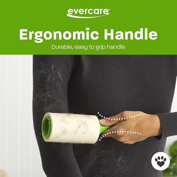 Evercare Lint Roller Pet Hair Remover Giant 60 Layers Per Roll, Green (Pack of 4) - Image 6