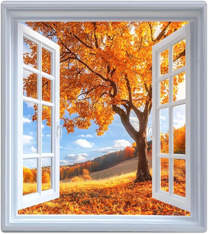 Autumn Gold Maple Tree Dishwasher Magnet Cover for The Front Magnetic Dishwasher Door Covers Dish Washer Sticker Wrap Home Decorative Appliances Panel Decal Kitchen Decor 23" x 26" (Magnetic)